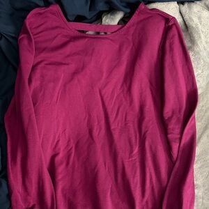 Women's Long Sleeve Top - Magenta